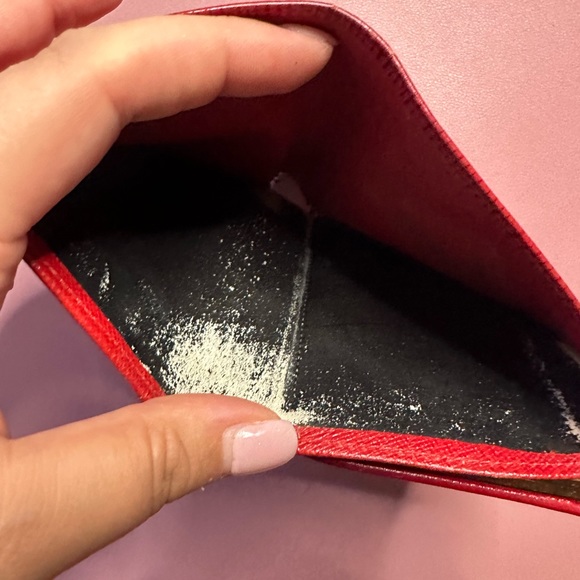 LV Red Epi Leather Kisslock Wallet - Picture 6 of 11